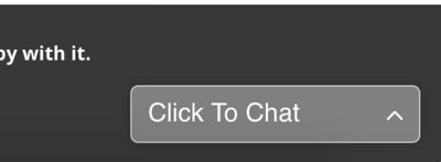 A reactive chat button placed on the bottom right-hand corner of a webpage.